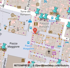 Mappa Piazza Re Enzo, 40124 Bologna BO, Italia (0.1305)