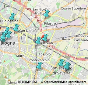 Mappa Via Giambologna, 40138 Bologna BO, Italia (2.976)