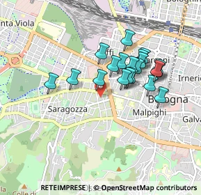Mappa Via Gaetano Bottrigari, 40134 Bologna BO, Italia (0.7625)