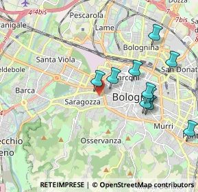 Mappa Via Gaetano Bottrigari, 40134 Bologna BO, Italia (2.3725)