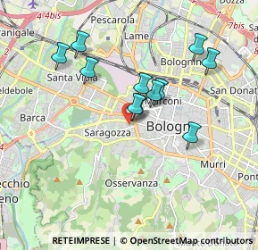 Mappa Via Gaetano Bottrigari, 40134 Bologna BO, Italia (1.58909)