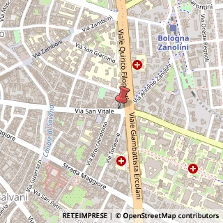 Mappa Via San Vitale,  87, 40125 Bologna, Bologna (Emilia Romagna)