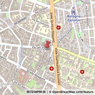 Mappa Via Broccaindosso, 75/A, 40121 Bologna, Bologna (Emilia Romagna)