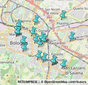 Mappa Via Bonaventura Cavalieri, 40138 Bologna BO, Italia (1.8685)