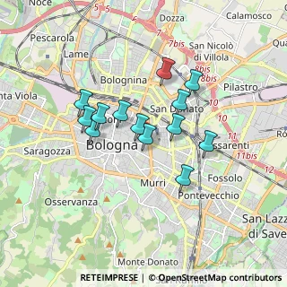 Mappa Via San Leonardo, 40126 Bologna BO, Italia (1.39769)