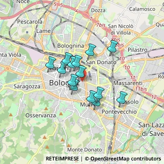 Mappa Via San Leonardo, 40126 Bologna BO, Italia (1.25857)