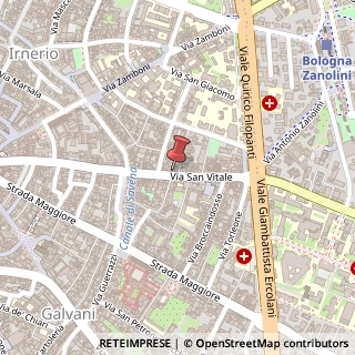 Mappa Via San Vitale, 82, 40126 Bologna, Bologna (Emilia Romagna)