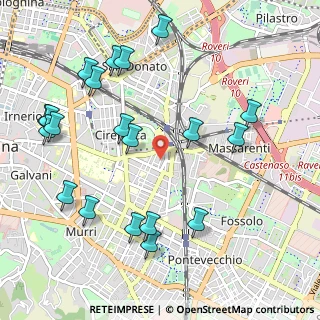 Mappa Via Manfredi Eustachio, 40138 Bologna BO, Italia (1.2365)
