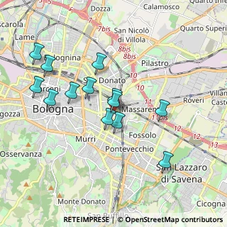 Mappa Via Manfredi Eustachio, 40138 Bologna BO, Italia (1.79615)