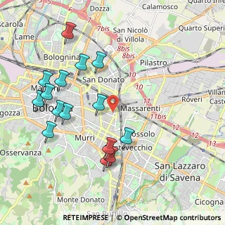 Mappa Via Manfredi Eustachio, 40138 Bologna BO, Italia (2.21267)