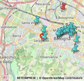 Mappa Via Antonio Zannoni, 40134 Bologna BO, Italia (2.08688)