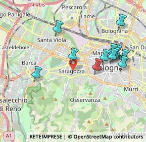 Mappa Via Antonio Zannoni, 40134 Bologna BO, Italia (2.03833)
