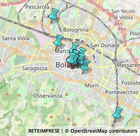 Mappa Piazza Galvani, 40124 Bologna BO, Italia (0.90917)