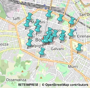 Mappa Piazza Galvani, 40124 Bologna BO, Italia (0.716)