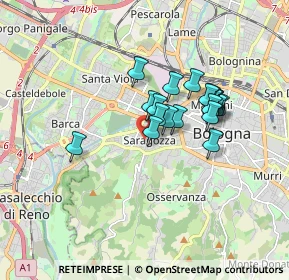 Mappa Via Duccio Galimberti, 40134 Bologna BO, Italia (1.3485)