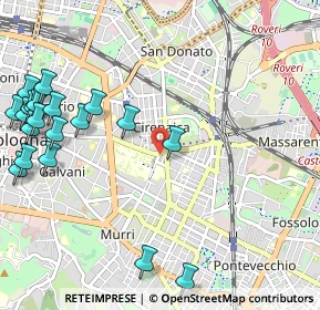 Mappa Via Massarenti Giuseppe, 40138 Bologna BO, Italia (1.4485)