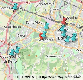 Mappa Via Irma Bandiera, 40134 Bologna BO, Italia (2.32167)