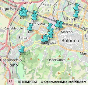 Mappa Via Irma Bandiera, 40134 Bologna BO, Italia (1.88563)