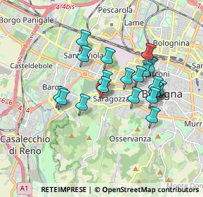 Mappa Via Irma Bandiera, 40134 Bologna BO, Italia (1.5395)