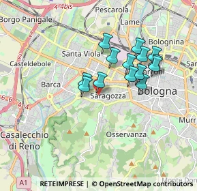 Mappa Via Irma Bandiera, 40134 Bologna BO, Italia (1.48571)