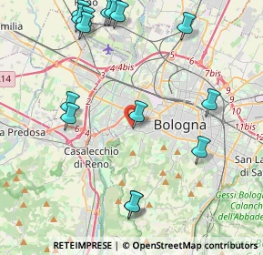 Mappa Via dal Lino, 40134 Bologna BO, Italia (5.21533)