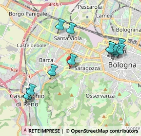 Mappa Via dal Lino, 40134 Bologna BO, Italia (2.23308)