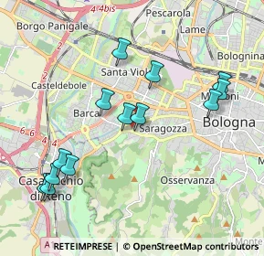 Mappa Via dal Lino, 40134 Bologna BO, Italia (2.11308)