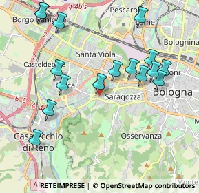 Mappa Via dal Lino, 40134 Bologna BO, Italia (2.22438)