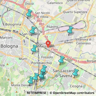 Mappa Via Guelfa, 40138 Bologna BO, Italia (2.74636)