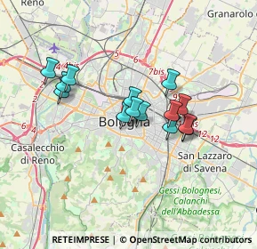 Mappa Piazza del Francia, 40124 Bologna BO, Italia (2.755)