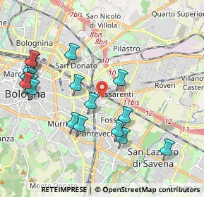 Mappa Via del Parco, 40138 Bologna BO, Italia (2.25111)