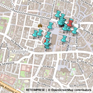 Mappa Via d'Azeglio, 40100 Bologna BO, Italia (0.234)