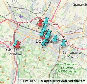 Mappa Via Val D'Aposa, 40123 Bologna BO, Italia (2.23167)