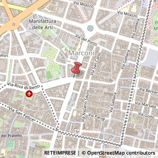 Mappa Via Guglielmo Marconi,  45, 40122 Bologna, Bologna (Emilia Romagna)