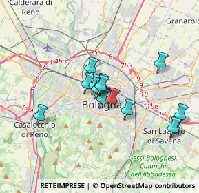 Mappa Via Santa Maria Maggiore, 40121 Bologna BO, Italia (2.81143)