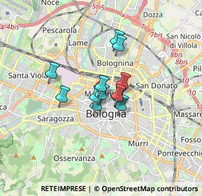 Mappa Via Santa Maria Maggiore, 40121 Bologna BO, Italia (1.00583)