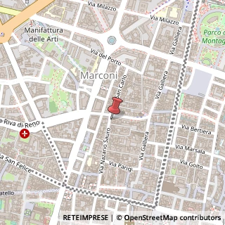 Mappa Via Riva di Reno, 75, 40121 Bologna, Bologna (Emilia Romagna)