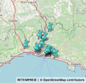 Mappa Castagna, 16010 Serra Riccò GE, Italia (9.40588)