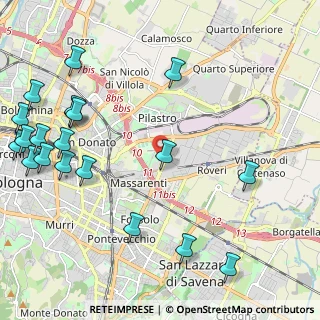 Mappa Via Scipione Innocenti, 40138 Bologna BO, Italia (2.9425)