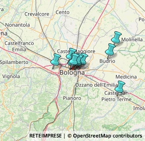 Mappa 40121 Bologna BO, Italia (7.15545)