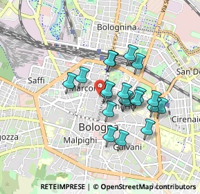 Mappa Via dei Falegnami, 40121 Bologna BO, Italia (0.712)