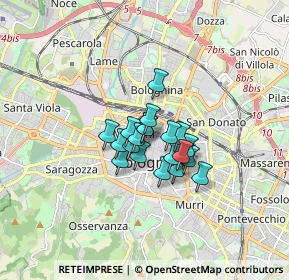 Mappa Via dei Falegnami, 40121 Bologna BO, Italia (0.9535)