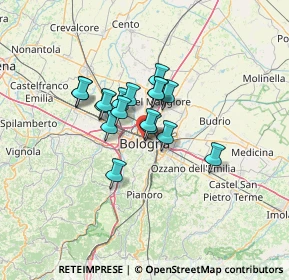 Mappa Via dei Falegnami, 40121 Bologna BO, Italia (8.79471)