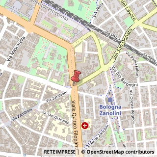 Mappa Via San Donato,  1, 40127 Bologna, Bologna (Emilia Romagna)