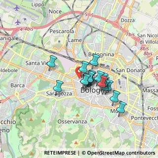 Mappa Via Lenzi Ugo, 40122 Bologna BO, Italia (1.21833)