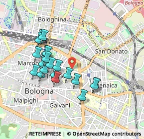 Mappa Porta San Donato, 40126 Bologna BO, Italia (0.8375)
