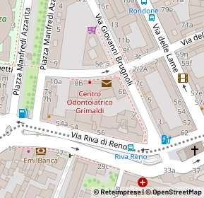 Mappa 40122 Bologna BO, Italia (0.072)