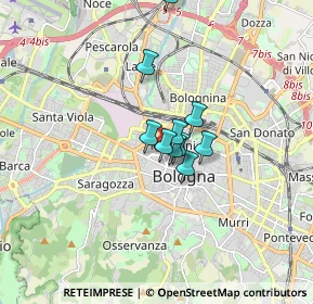 Mappa 40122 Bologna BO, Italia (1.37364)