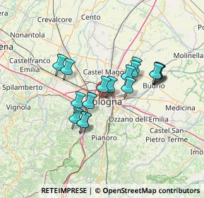 Mappa 40122 Bologna BO, Italia (10.99941)