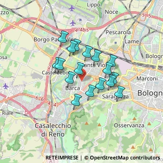 Mappa Via Giuseppe Tellera, 40133 Bologna BO, Italia (1.35882)